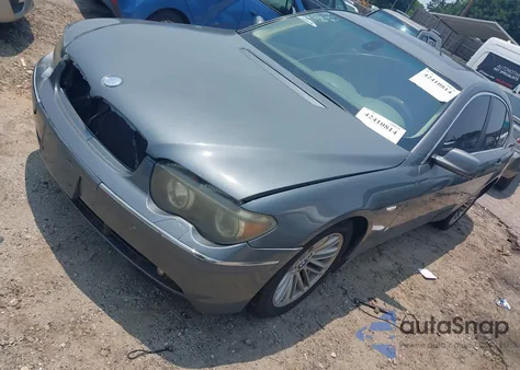 2004 BMW 745I из США, поврежденный, VIN WBAGL63444DP71192